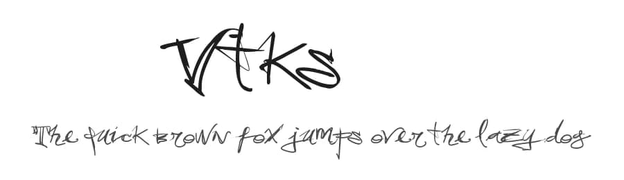 Vtks 38 by Douglas Vitkauskas — Script Handwritten Font
