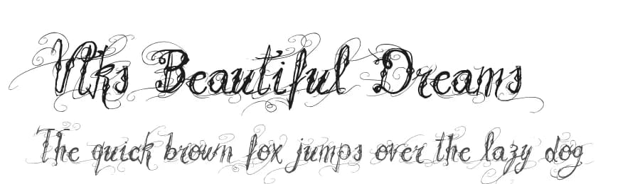 Vtks Beautiful Dreams by Douglas Vitkauskas — Script Handwritten Font