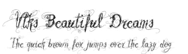 Vtks Beautiful Dreams by Douglas Vitkauskas — Script Handwritten Font — thumbnail 1
