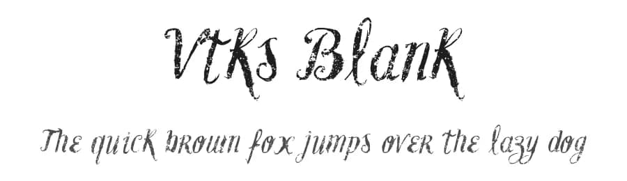 Vtks Blank by Douglas Vitkauskas — Script Handwritten Font