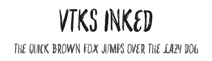 VTKS Inked by Douglas Vitkauskas — Script Handwritten Font