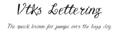 Vtks Lettering by Douglas Vitkauskas — Script Handwritten Font — thumbnail 1