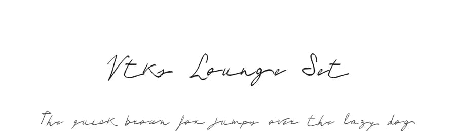 Vtks Lounge Set by Douglas Vitkauskas — Script Handwritten Font