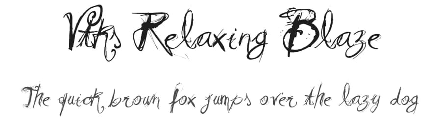 Vtks Relaxing Blaze by Douglas Vitkauskas — Script Handwritten Font
