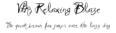 Vtks Relaxing Blaze by Douglas Vitkauskas — Script Handwritten Font — thumbnail 1