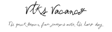 Vtks Vacancy by Douglas Vitkauskas — Script Handwritten Font — thumbnail 1