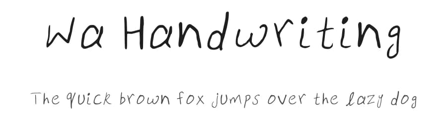 Wa Handwriting by Waqas Ali — Script Handwritten Font