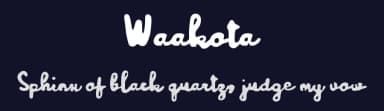 Waakota by wepfont.com — Script Handwritten Font — thumbnail 2
