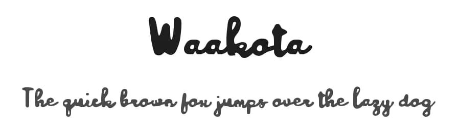 Waakota by wepfont.com — Script Handwritten Font
