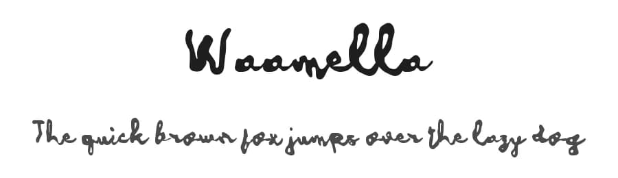 Waamella by wepfont.com — Script Handwritten Font