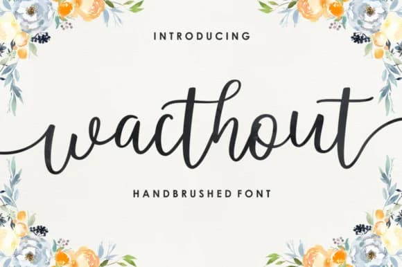 Wacthout Font by Megatype — Script Handwritten Font