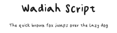 Wadiah Script by Wadiah Khan — Script Handwritten Font — thumbnail 1