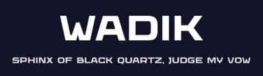 Wadik by Sasha Pavljenko — Sans Serif Font — thumbnail 2