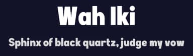 Wah Iki by wepfont.com — Sans Serif Font — thumbnail 2
