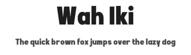 Wah Iki by wepfont.com — Sans Serif Font — thumbnail 1