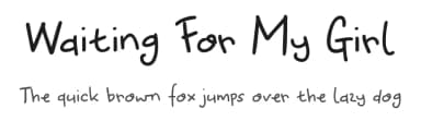 Waiting For My Girl by Hanoded — Script Handwritten Font — thumbnail 1