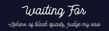 Waiting For by 7NTypes — Script Handwritten Font — thumbnail 2