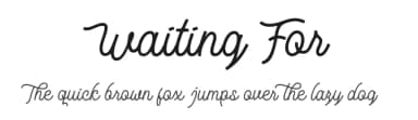 Waiting For by 7NTypes — Script Handwritten Font — thumbnail 1