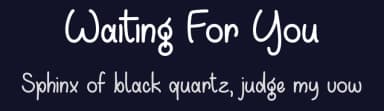 Waiting For You by Misti's Fonts — Script Handwritten Font — thumbnail 2