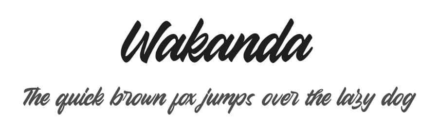 Wakanda by Alpaprana Studio — Script Handwritten Font