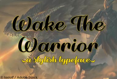 Wake the Warrior Font by Misti — Script Handwritten Font — thumbnail 1