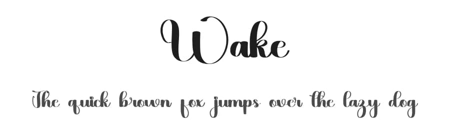 Wake by Inermedia Studio — Script Handwritten Font