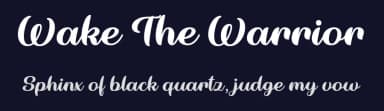 Wake The Warrior by Misti's Fonts — Script Handwritten Font — thumbnail 2