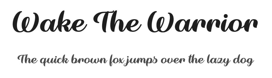 Wake The Warrior by Misti's Fonts — Script Handwritten Font