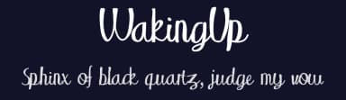 WakingUp by Jake Luedecke — Script Handwritten Font — thumbnail 2