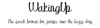 WakingUp by Jake Luedecke — Script Handwritten Font — thumbnail 1