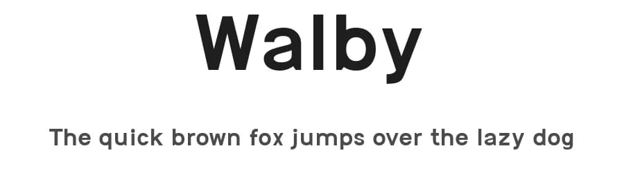 Walby by smatras — Sans Serif Font