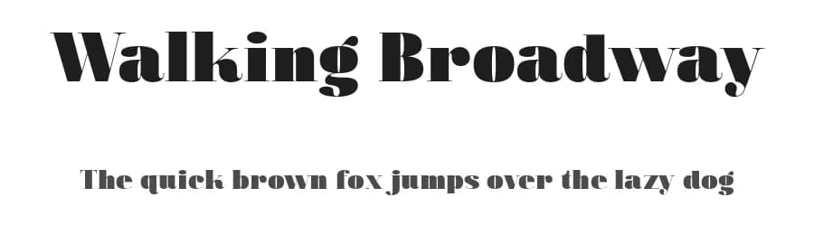 Walking Broadway by Ikiiko Type — Serif Font