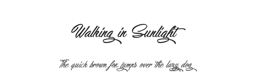 Walking in Sunlight by Octotype | Thomas Boucherie — Script Handwritten Font