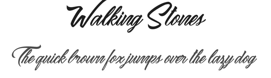 Walking Stones by Billy Argel Fonts ® — Script Handwritten Font