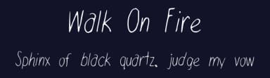 Walk On Fire by Julia Guinto — Script Handwritten Font — thumbnail 2