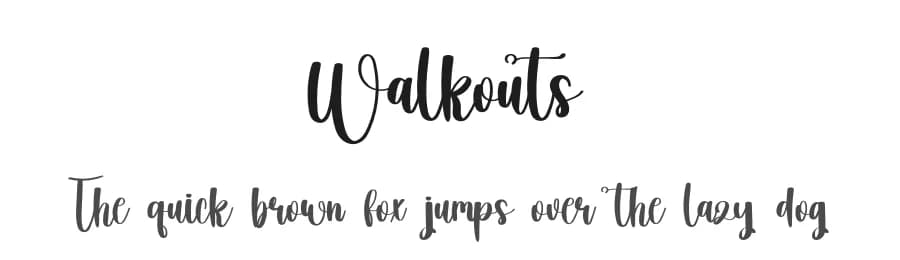 Walkouts by FreshtypeINK — Script Handwritten Font
