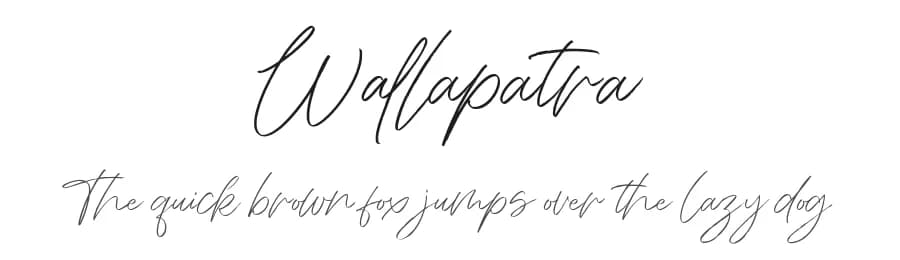 Wallapatra by Vunira Design — Script Handwritten Font