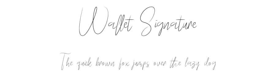 Wallet Signature by selawetype — Script Handwritten Font