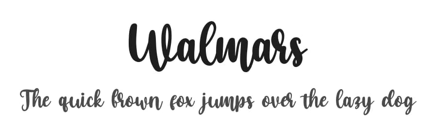 Walmars by Bearytype — Script Handwritten Font