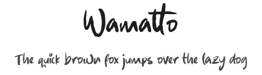 Wamatto by Kong Font — Script Handwritten Font