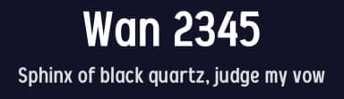 Wan 2345 by wepfont.com — Sans Serif Font — thumbnail 2