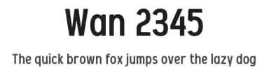 Wan 2345 by wepfont.com — Sans Serif Font — thumbnail 1