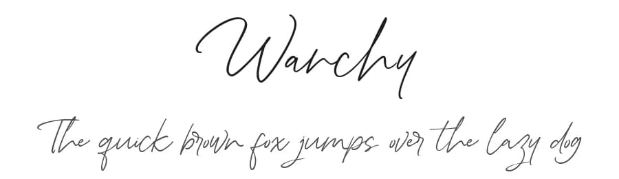 Wanchy by Vunira Design — Script Handwritten Font
