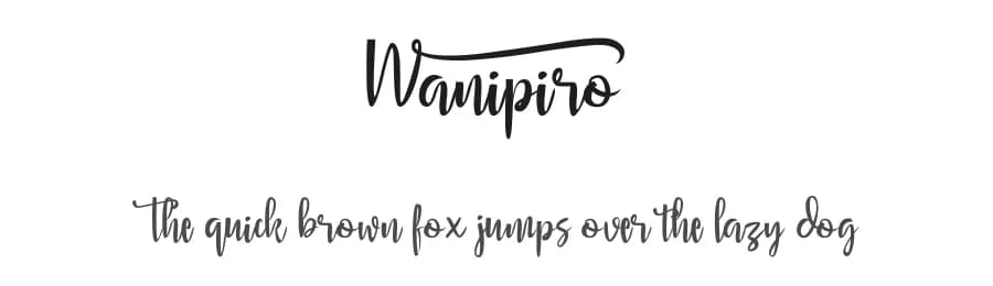 Wanipiro by selawetype — Script Handwritten Font