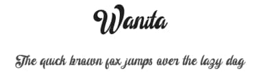 Wanita by Zulfikar Ali — Script Handwritten Font — thumbnail 1