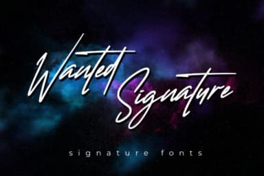 Wanted Signature Font by aldedesign — Script Handwritten Font — thumbnail 1