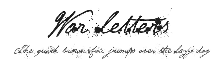 War letters by imagex — Script Handwritten Font