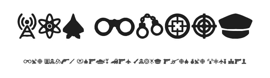 War Times by Woodcutter — Dingbats Font