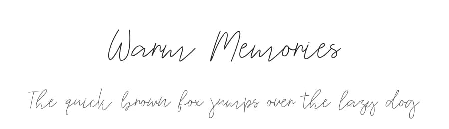 Warm Memories by Mr. Typeman — Script Handwritten Font