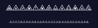 Warning Tables by M-Dfonts — Dingbats Font — thumbnail 2